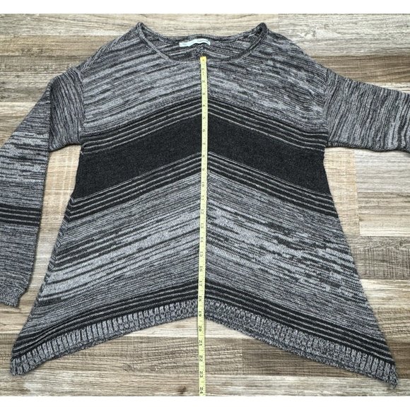 Maurices Womens Gray Chevron Stripe Long Sleeve Tunic Sweater Pullover Size L - Picture 13 of 16